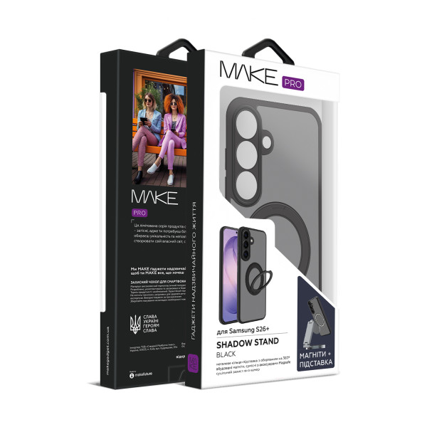 Фото - Чехол для смартфона MAKE Shadow for Samsung S26 Plus, Stand Black (MCSDT-SS26PBK)