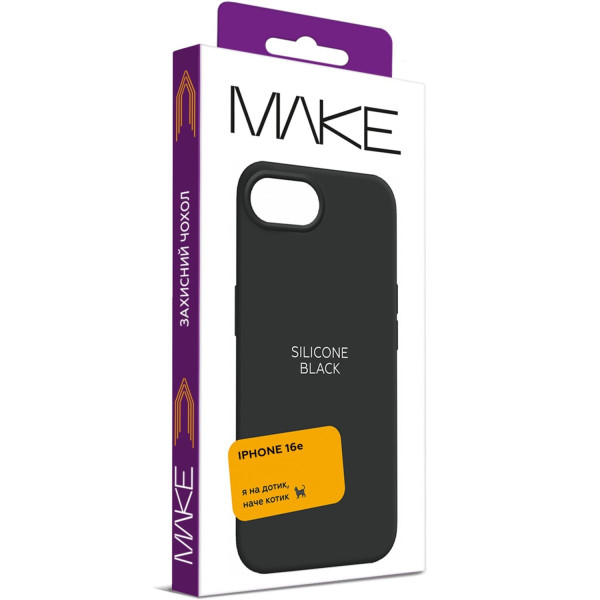 Фото - Чохол для смартфону MAKE Silicone Apple iPhone 16e Black (MCL-AI16EBK)