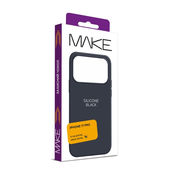 Фото - Чехол для смартфона MAKE Apple iPhone 17 Pro Silicone Black (MCL-AI17PBK)
