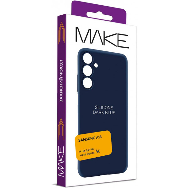 Фото - Чехол для смартфона MAKE Silicone Samsung A16 Dark Blue (MCL-SA16DB)