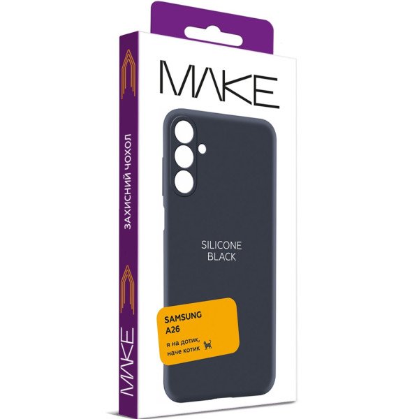 Фото - Чохол для смартфону MAKE Samsung A26 Silicone Black (MCL-SA26BK)