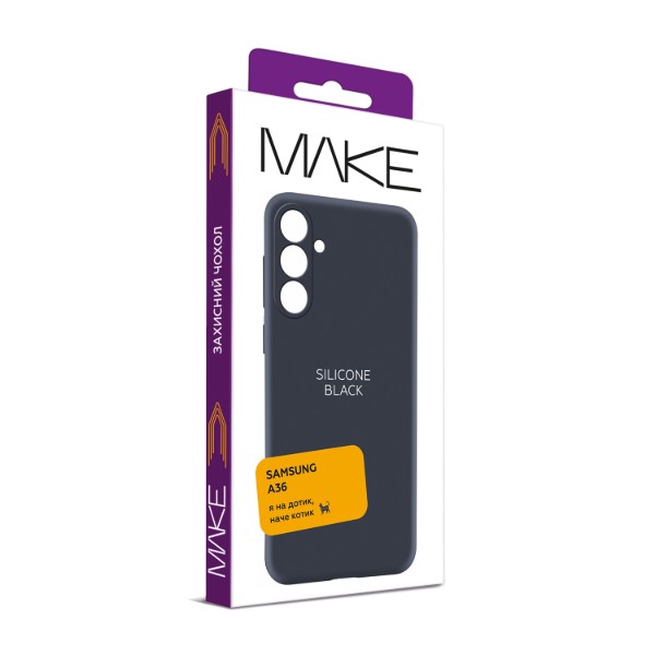 Фото - Чохол для смартфону MAKE Silicone Samsung A36 Black (MCL-SA36BK)