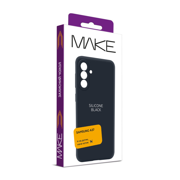 Фото - Чохол для смартфону MAKE Silicone for Samsung A37, Black (MCL-SA37BK)