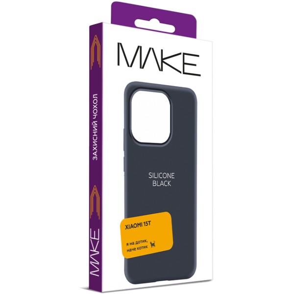 Фото - Чохол для смартфону MAKE for Xiaomi 15T Silicone Black (MCL-X15TBK)