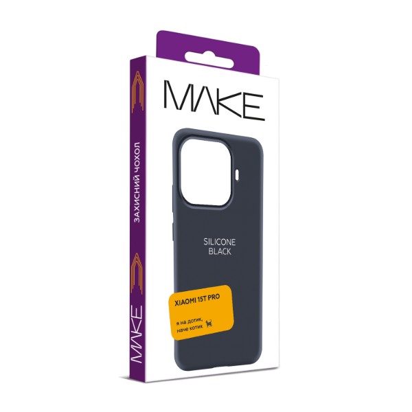 Фото - Чохол для смартфону MAKE Xiaomi 15T Pro Silicone Black (MCL-X15TPBK)