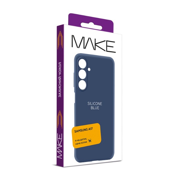 Фото - Чохол для смартфону MAKE Silicone for Samsung A17, Blue Dark (MCL-SA17BL)