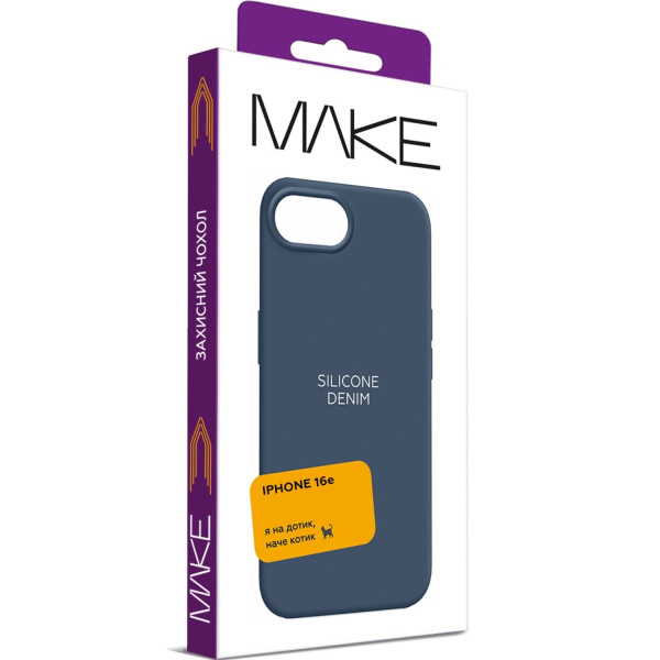 Фото - Чехол для смартфона MAKE Silicone Apple iPhone 16e Denim (MCL-AI16EDN)