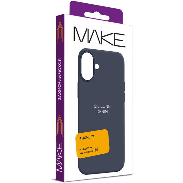 Фото - Чохол для смартфону MAKE Silicone for Apple iPhone 17, Denim (MCL-AI17DN)