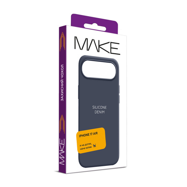 Фото - Чохол для смартфону MAKE Apple iPhone 17 Air Silicone Denim (MCL-AI17ADN)