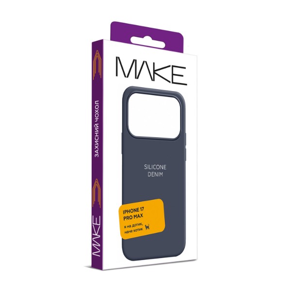 Фото - Чехол для смартфона MAKE Apple iPhone 17 Pro Max Silicone Denim (MCL-AI17PMDN)