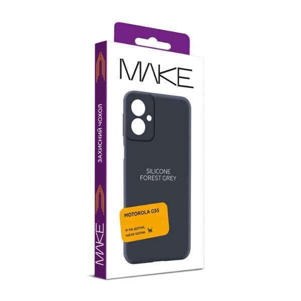 Фото - Чехол для смартфона MAKE Motorola G55 Silicone Forest Grey (MCL-MG55FG)