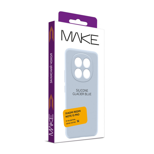 Фото - Чехол для смартфона MAKE Silicone for Xiaomi Redmi Note 15 Pro, Glacier Blue 4G (MCL-XRN15PGB)