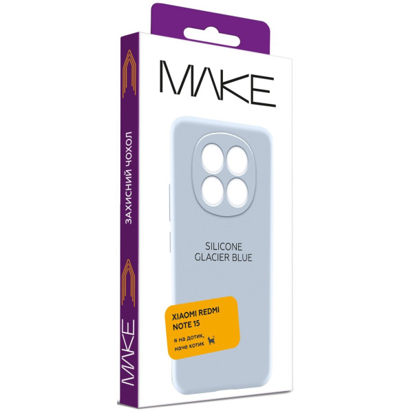 Фото - Чехол для смартфона MAKE Silicone for Xiaomi Redmi Note 15, Glacier Blue (MCL-XRN15GB)