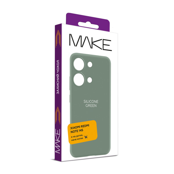 Фото - Чохол для смартфону MAKE Xiaomi Redmi Note 14S Silicone Green (MCL-XRN14SGR)
