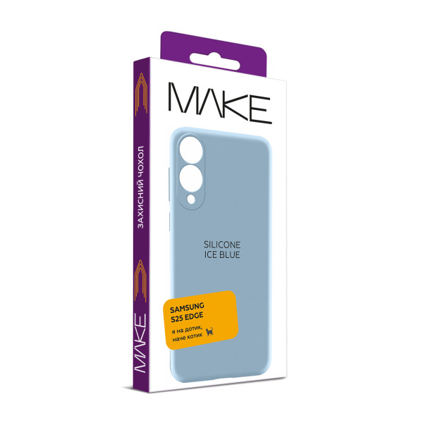 Фото - Чохол для смартфону MAKE Silicone for Samsung S25 Edge, Ice Blue (MCL-SS25EDIB)
