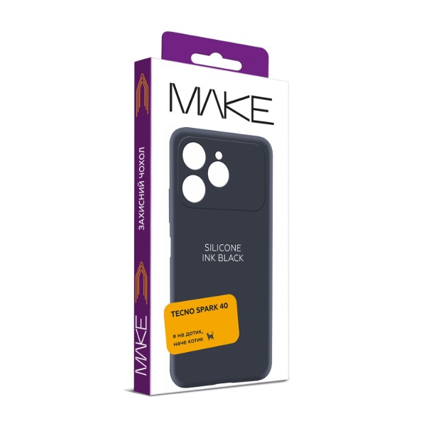 Фото - Чохол для смартфона MAKE Tecno Spark 40 Silicone Ink Black (MCL-TS40IB)