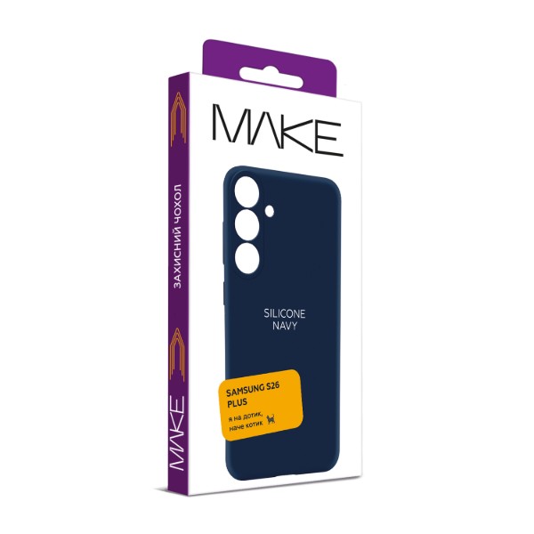 Фото - Чохол для смартфону MAKE Silicone for Samsung S26 Plus, Navy (MCL-SS26PNV)