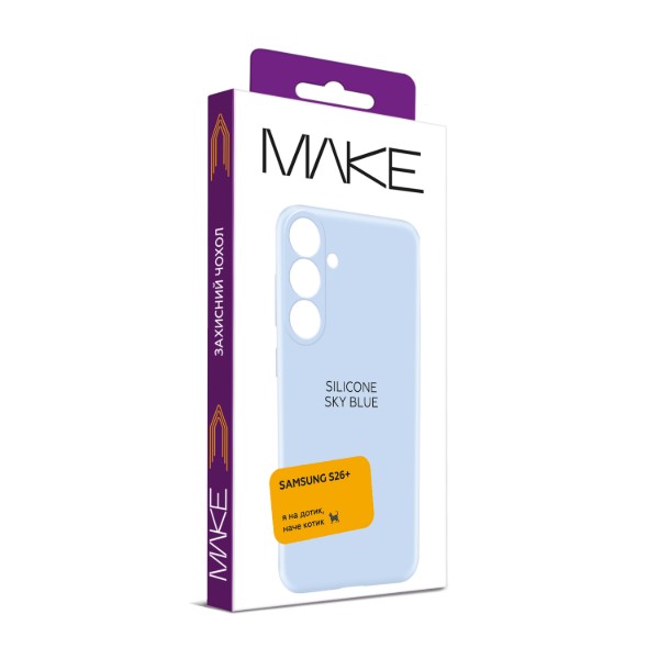 Фото - Чохол для смартфону MAKE Silicone for Samsung S26 Plus, Sky Blue (MCL-SS26PSB)