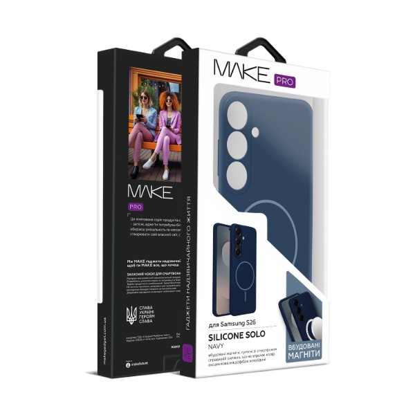Фото - Чехол для смартфона MAKE Silicone Solo for Samsung S26, Navy (MCSO-SS26NV)
