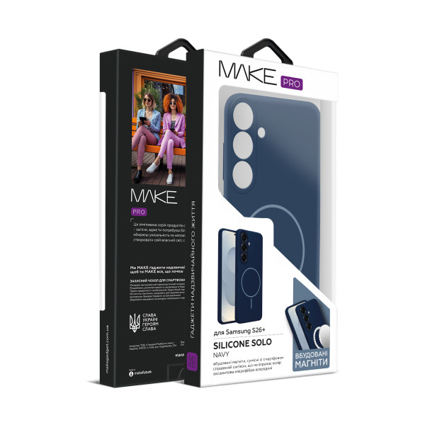 Фото - Чехол для смартфона MAKE Silicone Solo for Samsung S26 Plus, Navy (MCSO-SS26PNV)