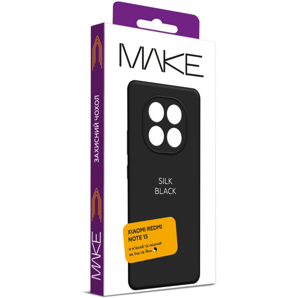 Фото - Чехол для смартфона MAKE Silk for Xiaomi Redmi Note 15, Black (MCK-XRN15BK)