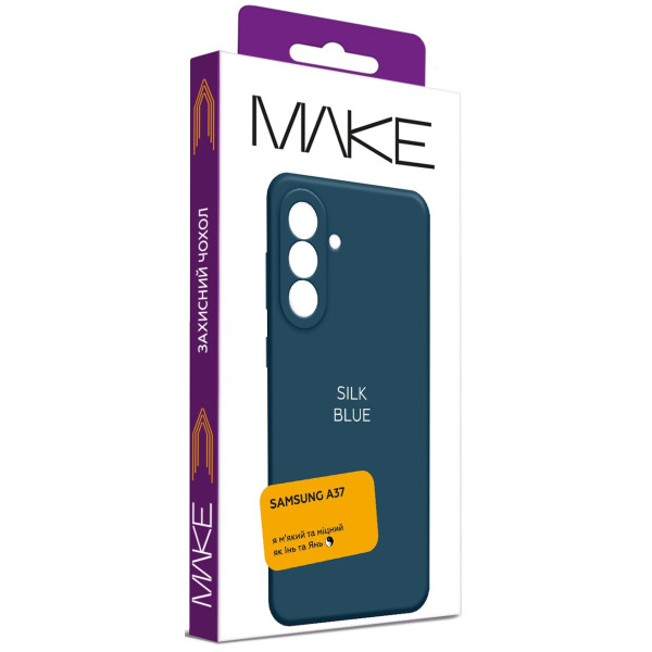 Фото - Чехол для смартфона MAKE Silk for Samsung A37, Blue (MCK-SA37BL)