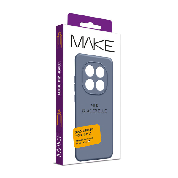 Фото - Чохол для смартфону MAKE Silk for Xiaomi Redmi Note 15 Pro 4G, Glacier Blue (MCK-XRN15PGB)