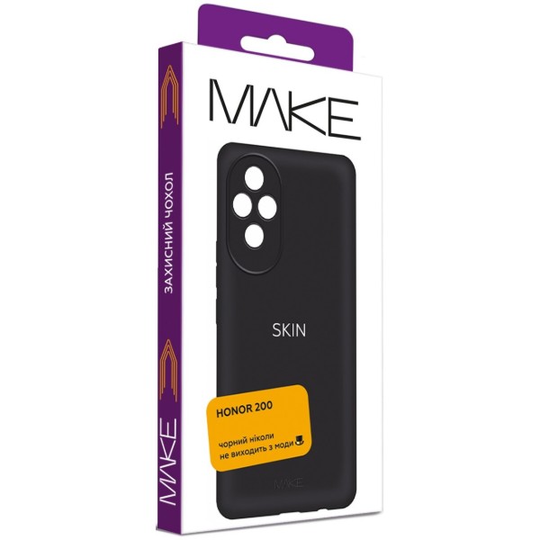 Фото - Чехол для смартфона MAKE Honor 200 Skin Black (MCS-H200BK)