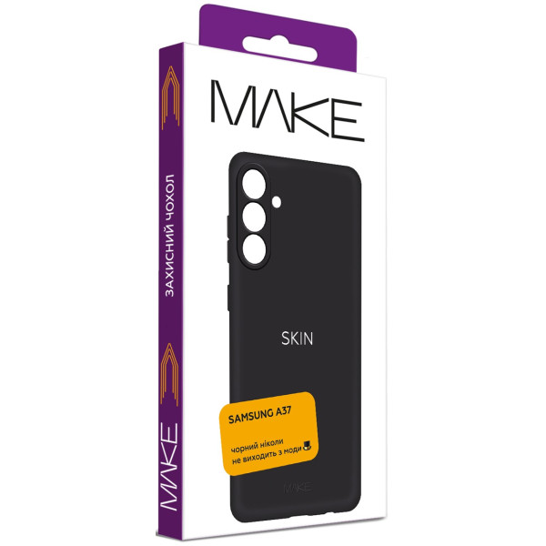 Фото - Чехол для смартфона MAKE Skin for Samsung A37, Black (MCS-SA37BK)