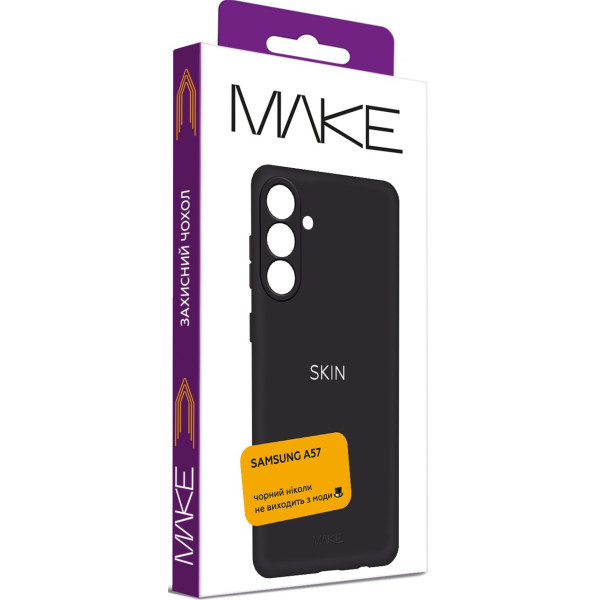 Фото - Чехол для смартфона MAKE Skin for Samsung A57, Black (MCS-SA57BK)