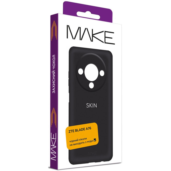 Фото - Чохол для смартфона MAKE ZTE Blade A76 Skin Black (MCS-ZBA76BK)