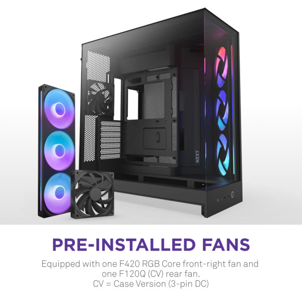 Фото - Корпус NZXT H9 Flow RGB Dual-Chamber Mid-tower Case - All Black (CM-H92FB-R1)