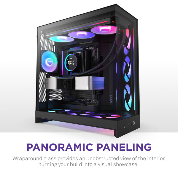 Фото - Корпус NZXT H9 Flow RGB Dual-Chamber Mid-tower Case - All Black (CM-H92FB-R1)