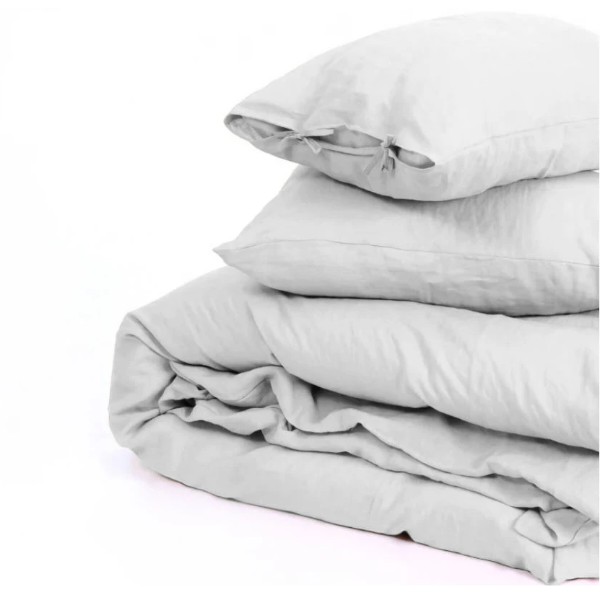 Фото - Простынь двуспальная MirSon Лен Linen Caspian 180х190 см (2200008248550)
