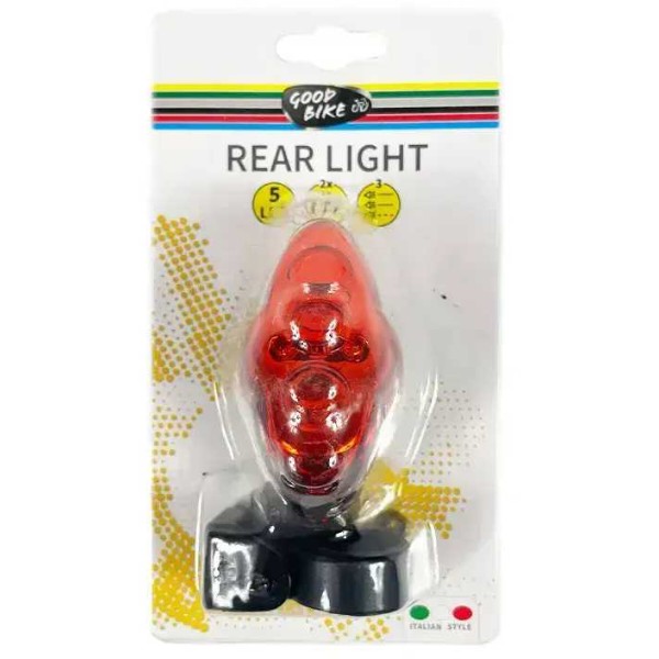 Фото - Ліхтар велосипедний Good Bike 3 режима 5 LED MAYBUG (88317-IS)