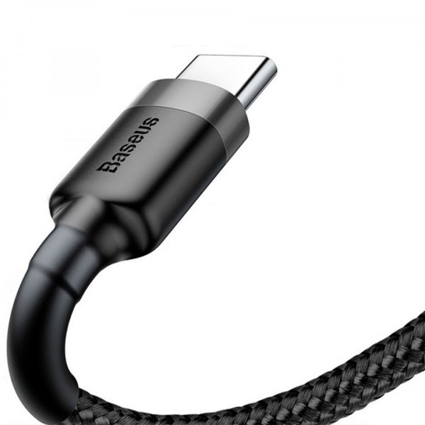 Фото - Кабель Baseus Cafule Cable USB For Type-C 3A 0.5m Gray/Black (CATKLF-AG1)