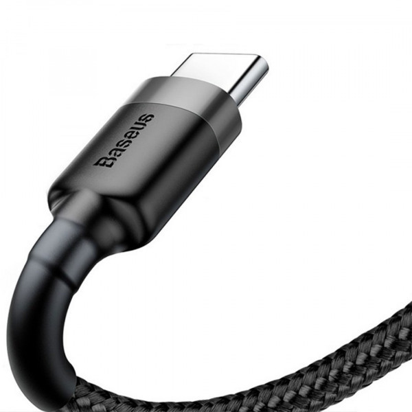 Фото - Кабель синхронизации данных Baseus Cafule Cable USB For Type-C 2A 2m Gray/Black (CATKLF-CG1)