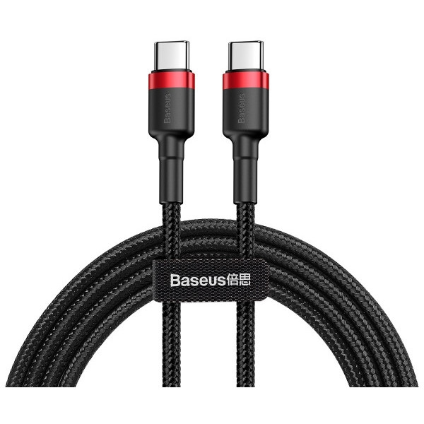 Фото - Кабель синхронізації даних Baseus Cafule Type-C PD2.0 60W 2m Red/Black (CATKLF-H91)