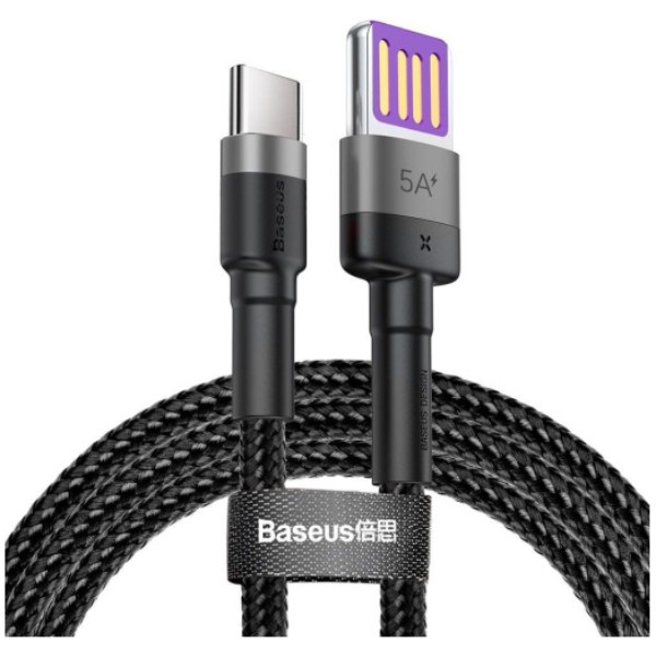 Фото - Кабель Baseus Type-C 40W 1m Grey/Black (CATKLF-PG1)