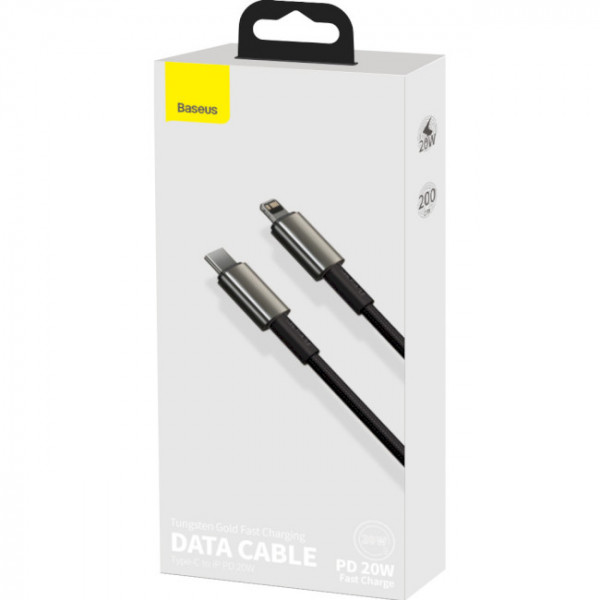 Фото - Кабель Baseus Type-C to Lightning PD 20W 2m Black (CATLWJ-A01)