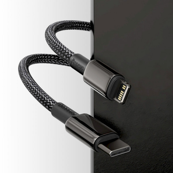 Фото - Кабель Baseus Type-C to Lightning PD 20W 2m Black (CATLWJ-A01)