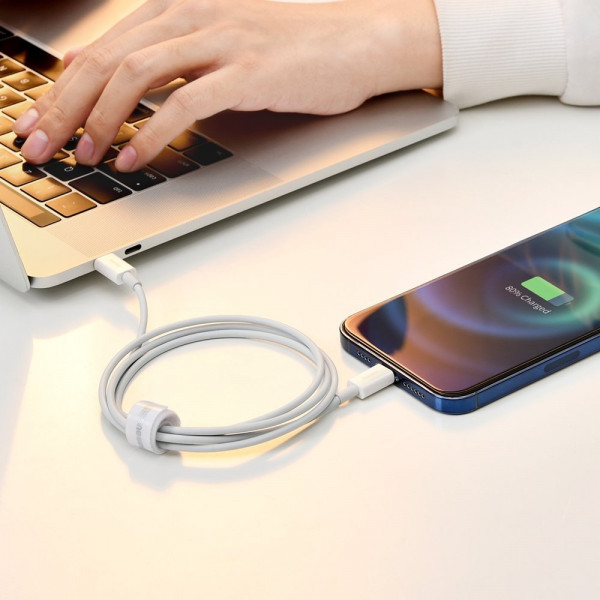 Фото - Кабель Baseus Superior Series Fast Charging Type-C to Lightning PD 20W 1m White (CATLYS-A02)