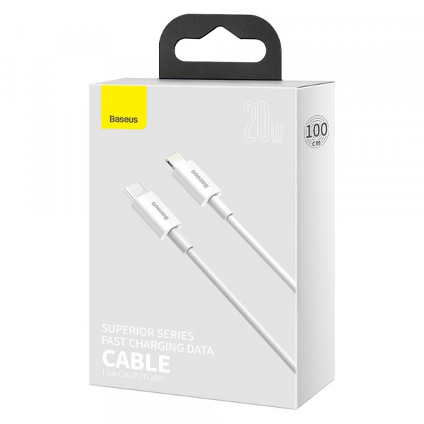Фото - Кабель Baseus Superior Series Fast Charging Type-C to Lightning PD 20W 1m White (CATLYS-A02)