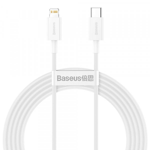 Фото - Кабель синхронізації даних Baseus Superior Series Fast Charging Type-C to Lightning PD 20W 2m White (CATLYS-C02)