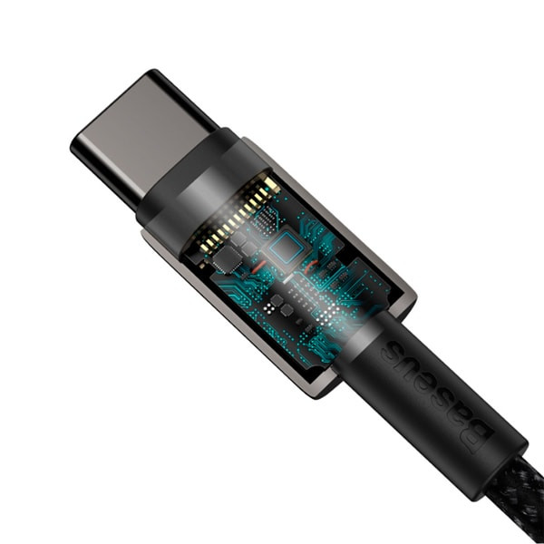 Фото - Переходник Baseus Tungsten Gold Fast Charging USB-C-USB-C 1m Black (CATWJ-01)