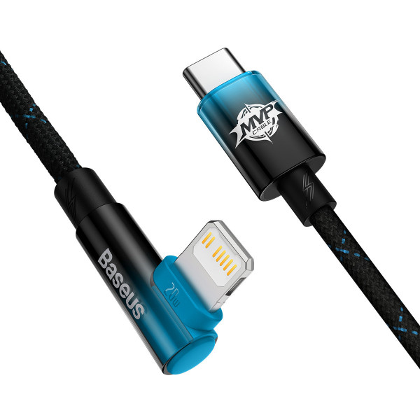 Фото - Кабель Baseus MVP 2 Elbow-shaped Fast Charging Data Cable Type-C to iP 20W 1m Black/Blue (CAVP000221)