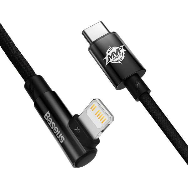 Фото - Кабель синхронизации данных Baseus MVP 2 Elbow-shaped Fast Charging Data Cable Type-C to iP 20W 2m Black (CAVP000301)