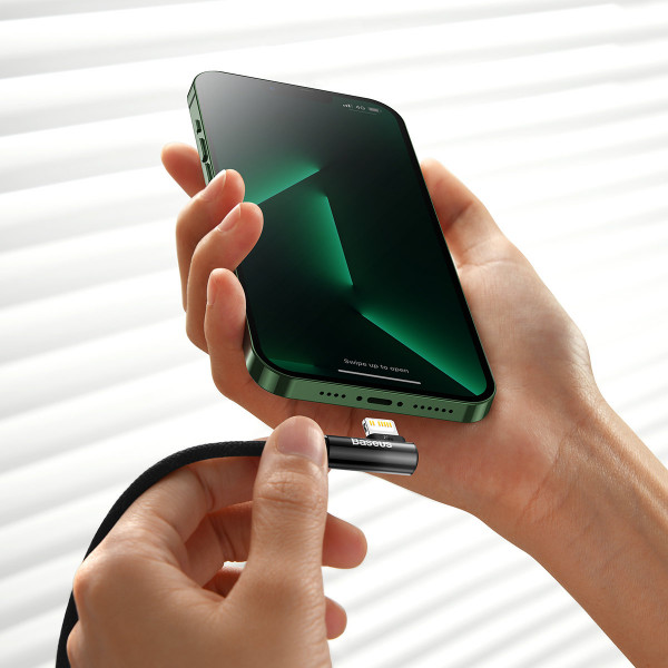 Фото - Кабель синхронизации данных Baseus MVP 2 Elbow-shaped Fast Charging Data Cable Type-C to iP 20W 2m Black (CAVP000301)