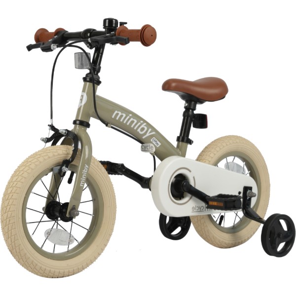 Фото - Двухколёсный велосипед Qplay  Miniby 3в1/12" Grey-Green (CB02MiniBy12Grey-Green)