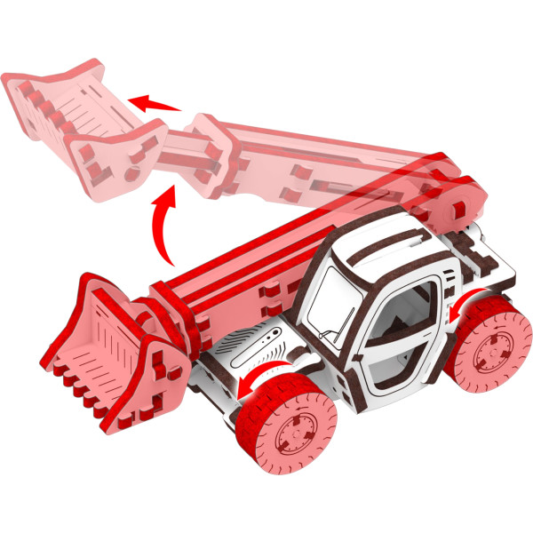 Фото - 3D пазли Mr.Playwood Трактор - Навантажувач (10809)